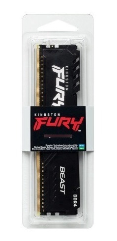 Imagen 2 de 3 de Memoria Ram Kingston Fury Beast Rgb, 32gb Ddr4, 3000mhz
