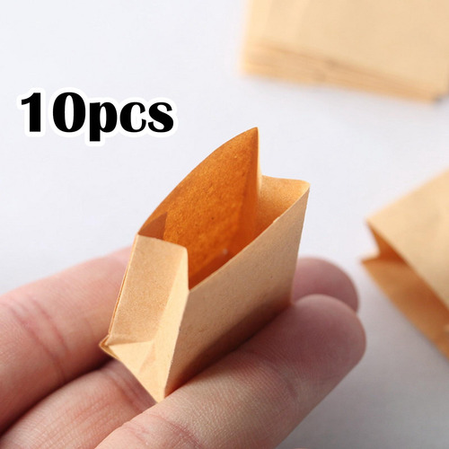 10 Bolsas De Papel Para Pan Y Comida, Bolsa De Papel Kraft