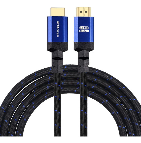 Cable Hdmi 4k De 12 Pies Paquete De 2, Azul, Cable De N...