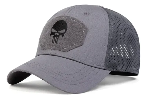 Boné Trucker Regulável Bordado Caveira Unissex Yellow Gg Geométrico