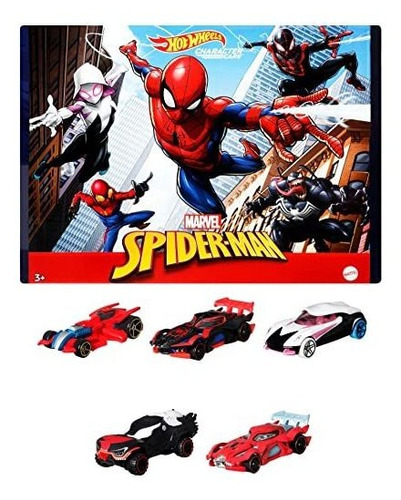 Hot Wheels Marvel Spider-man Character Cars 5-pack D