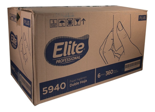 Papel Higiénico Jumbo Elite Doble Hoja 6 Rollos 360 M. C/1