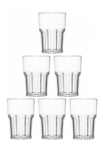 Vaso Vidrio Bristol 2711 Nadir Fasetado 410 Ml X 6 Unidades 