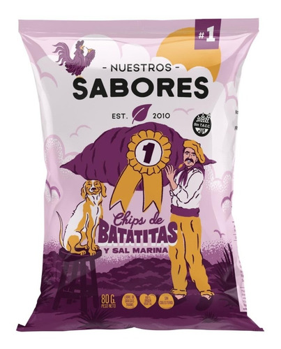 Chips Batatas Con Sal Marina Nuestros Sabores Sin Tacc X 10u