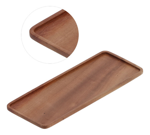 Set De Té, Bandeja De Madera De Nogal Pulida A Mano