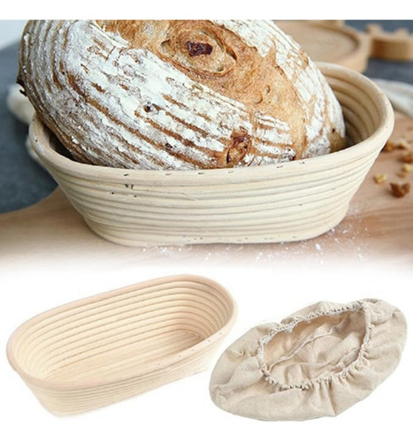 Cesta De Fermentación De Pan Tejida En Cristal Para Secar, A