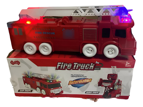 Camión Bombero Rescate Transforme Con Luz Y Sonido Bombero