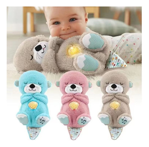 Peluche Para Bebe Nutria Relajante Respira Dormir Juguete