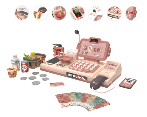 Set De Juguetes Cash Register Cash Register Counter Pretend