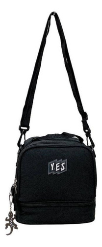 Bolsa Térmica Preta Com Cinta Para Lancheira Marmita Mochila