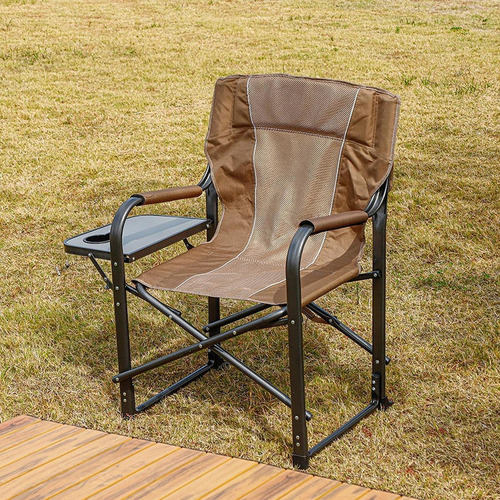 Silla De Director Para Acampar Con Mesa Auxiliar, Silla