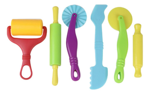 Kit De 6 Herramientas De Arcilla, Juguetes De Colores