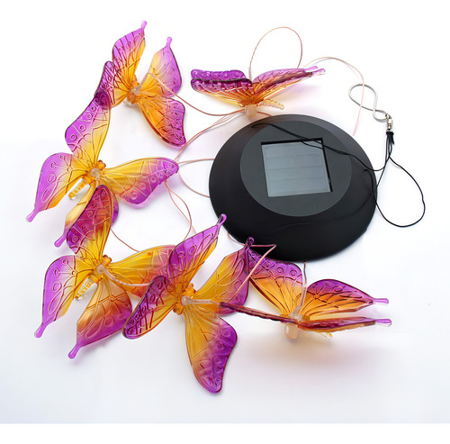 Luces Solares Con Diseño De Colibrí Y Campanilla De Viento