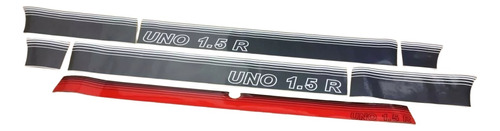 Kit Faixas Fiat Uno 1.5r Vermelho - Decalx