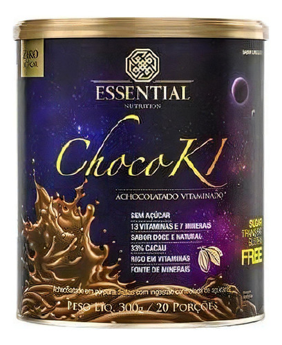Kit 3x: Chocoki Achocolatado Essential Nutrition 300g