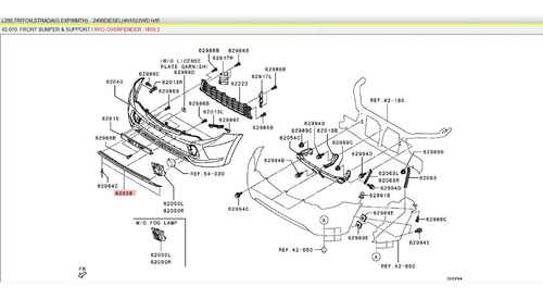 Imagen 6 de 8 de Moldura Inferior Parach Del. Original Mitsubishi L200 16/19