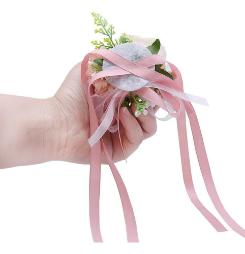 Juego De 2 Ramillete De Muñeca De Flores De Rosa, Hecho A