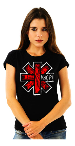 Polera Mujer Red Hot Chili Peppers Logo Integrantes Rock Abo
