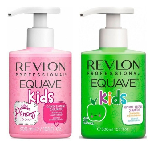 Shampoo Niñas Princess 300ml + Shampoo Apple Equave Revlon