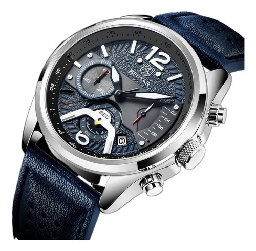 Relojes De Cuarzo Benyar Chronograph Waterproof Para Hombre