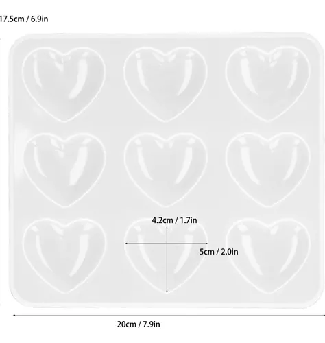 Molde De Silicona Corazones x 9 - Visual Cake