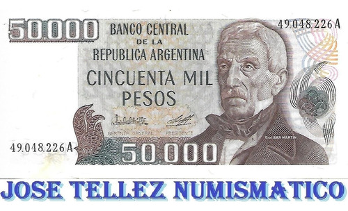 Bottero 2498 Col 665d 50000 Pesos Ley 18188 Ex+ Palermo
