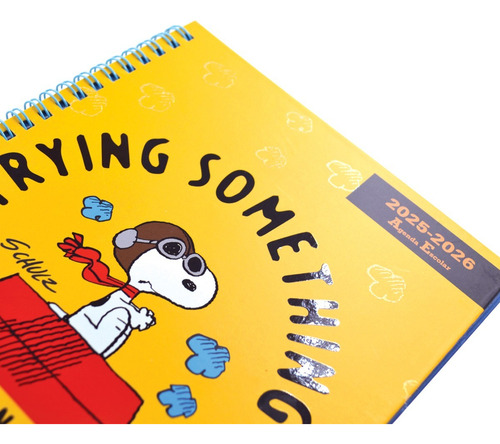 Agenda Snoopy Escolar Danpex Con Stickers Amarillo Snoopy 2025
