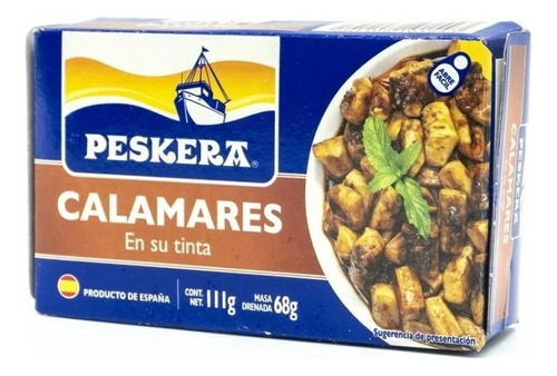 Peskera, Calamares En Su Tinta, Producto De España, 111 Gr