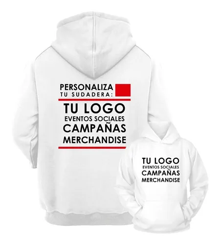 Sudadera Personalizada Frente Y Reverso Tu Logo Personaliza. | Meses sin  intereses