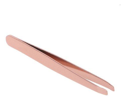 Pinza De Cejas Inclinada 8cm Acero Inoxidable Oro Rosa D239