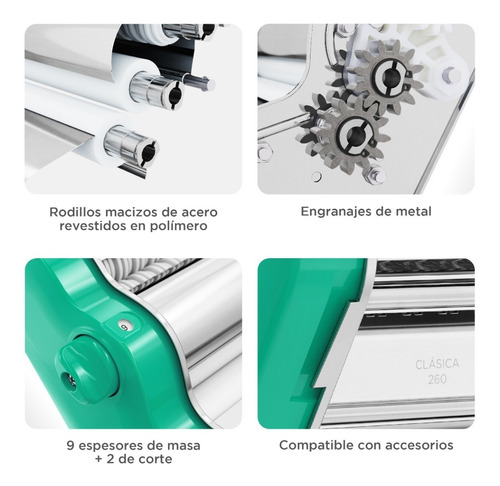 Imagen 4 de 9 de Pastalinda Máquina Clásica 260 Verde