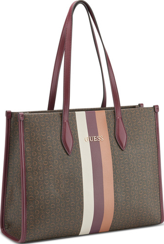 Bolsa Satchel Para Mujer Con Logo Estampado Factory Guess
