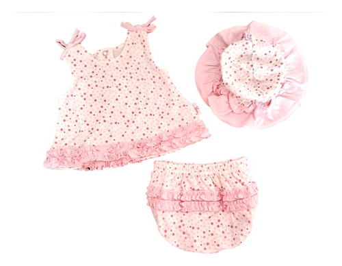 Conjunto Mota Niña 3 Piezas Talla 3 Meses