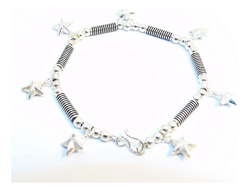 Pulsera Plata 925 Bali  19cm Dijes Colgantes Garantía 