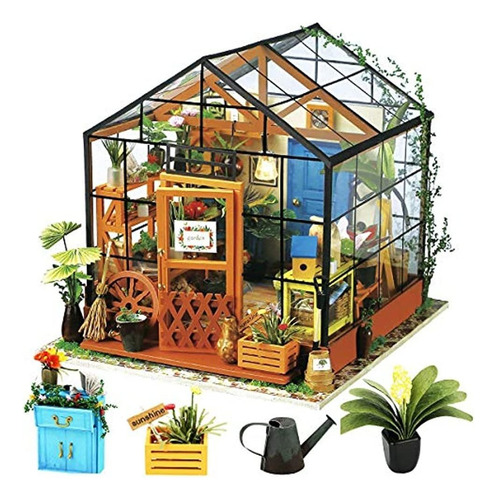 Rolife Diy Kit De Casa De Muñecas En Miniatura, Casa Verde 