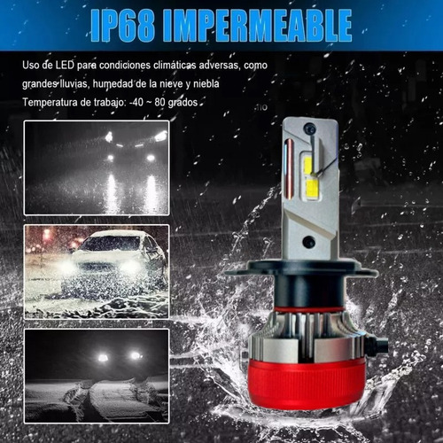 Foco Hyperled H4 Para Moto 35,000 Lumenes Luz Ultra Potente H4 Blanco Frío