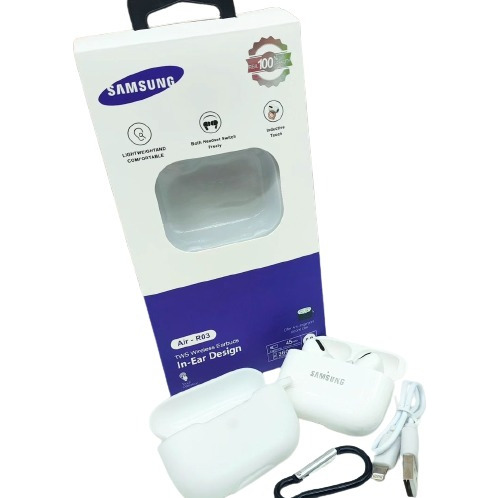 Audífonos Samsung Air-r03 AirPods Tws 5.3 + Funda Silicón 