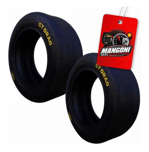 Par De Pneu Arrancada Ct Drag Ag Slick 215 50 Aro 15 Pista.