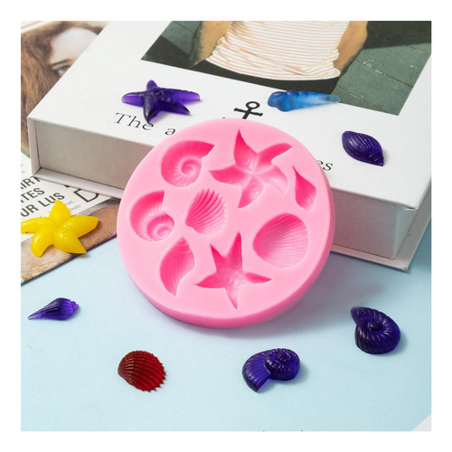Molde De Silicona De Fondant Elfkitwang Marine, Concha, Cola