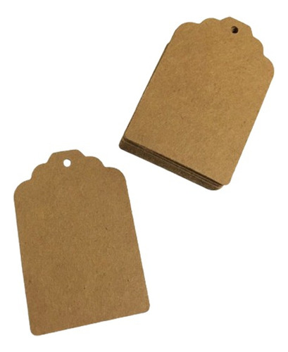 Tags Lisos Kraft Etiqueta X 100 Unidades Papel 125grs