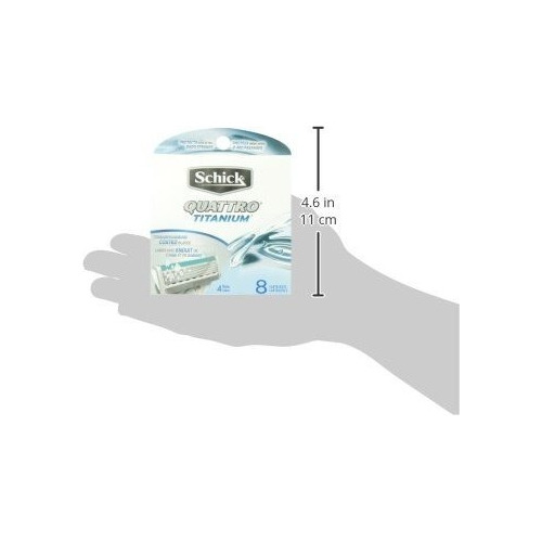 Schick Quattro Titanium Razor Recambios Hoja Hombres - 8 Con