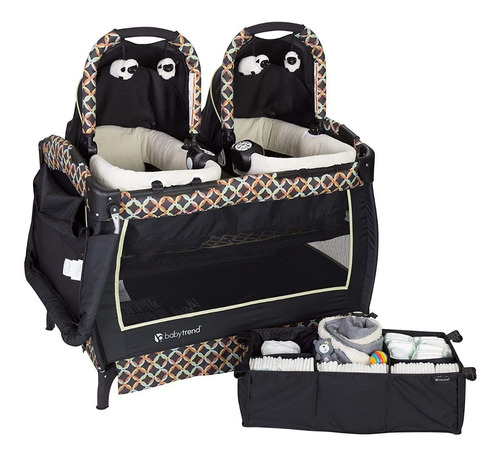 Cuna Corral Doble Bebe Gemelos Baby Trend Twins Envio Gratis