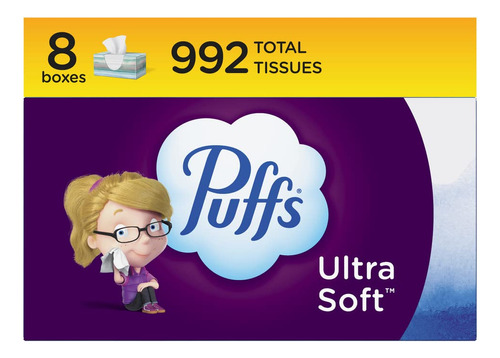 Puffs Tejido Facial Ultra Suave Sin Locin, 8 Cajas Familiare