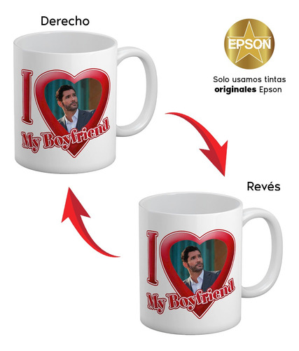 Portavaso Mdf Con Taza Regalo Lucifer Serie Television