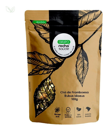 Folha De Framboesa Chá 100% Natural Premium - 100g