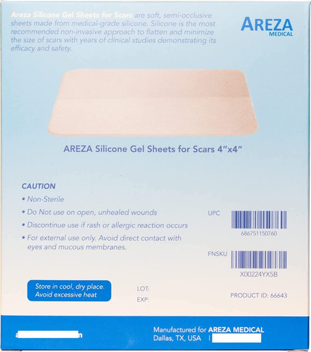 Parches De Gel De Silicona Para Cicatriz 10cmx10cm Reusables