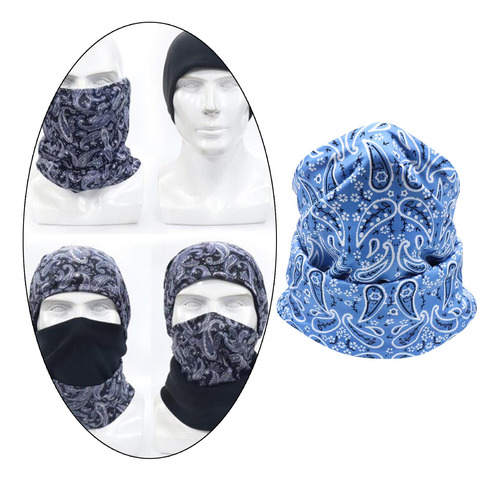 Fleece Cuello Polaina Resistente Al Viento Invierno Azul