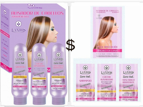 Kit Alisador Keratina Laxios+kit Sachet - mL a $47