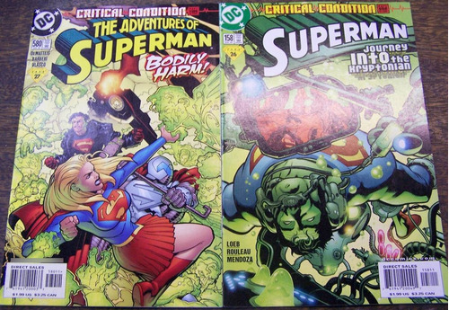 Superman * Critical Condition * 4 Revistas * Dc * En Ingles