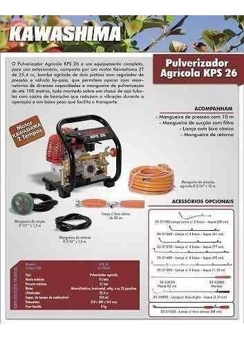 Imagem 3 de 3 de Kit Bomba Pulverizadora Motor Estacionário Gasolina 25,4cc